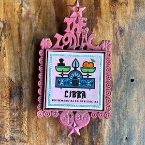 Vintage Napcoware The Zodiac Libra wall plaque